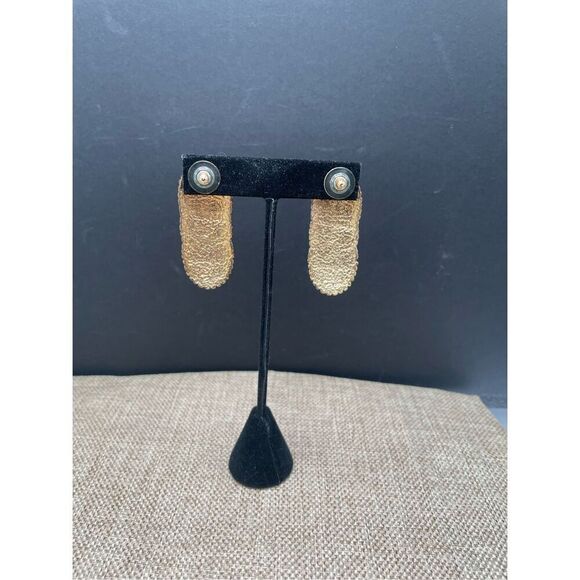 Vintage Abstract Enamel Earrings Not Stamped  Multi Colored - Picture 2 of 7